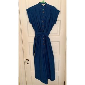 Heinui indigo dyed cotton jumpsuit